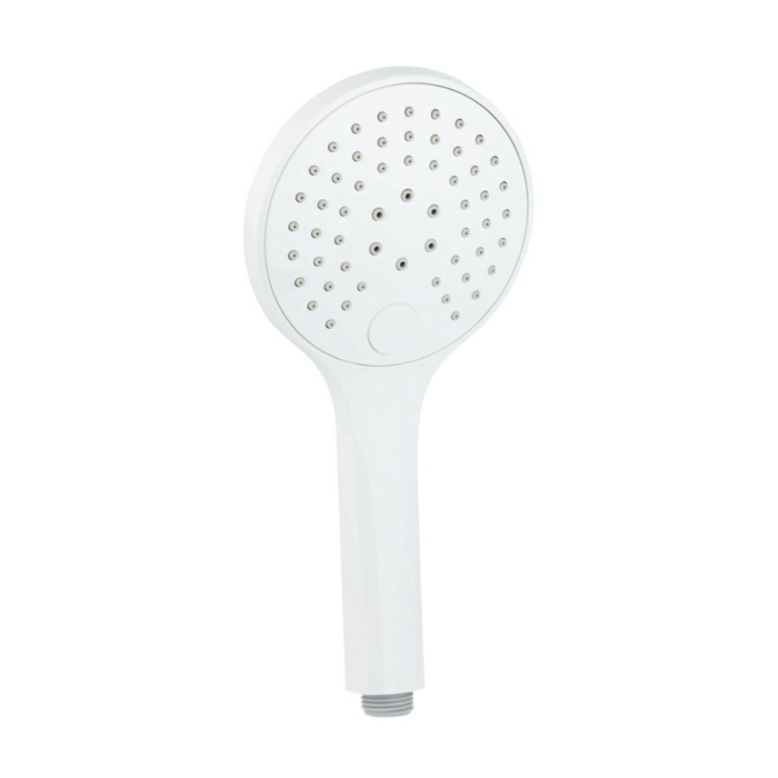 3-Function Round Hand Shower – White Handheld Showers