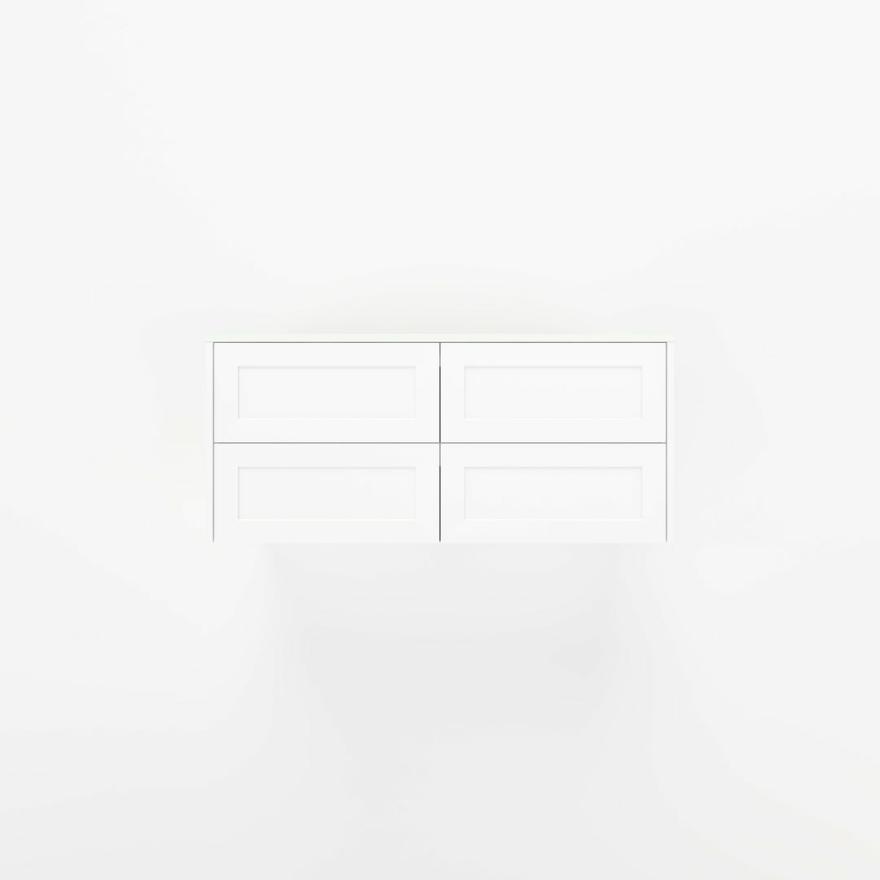 Addison 4-Drawer 1164Mm – Shaker – Matte White – 1 Cut-Out 900 To 1700 Vanities