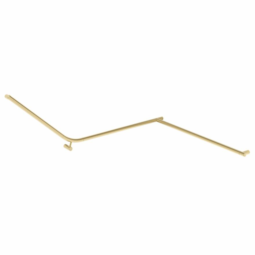 Aliro Accessible 140° Continuous Grab Rail – Brushed Brass Accessible