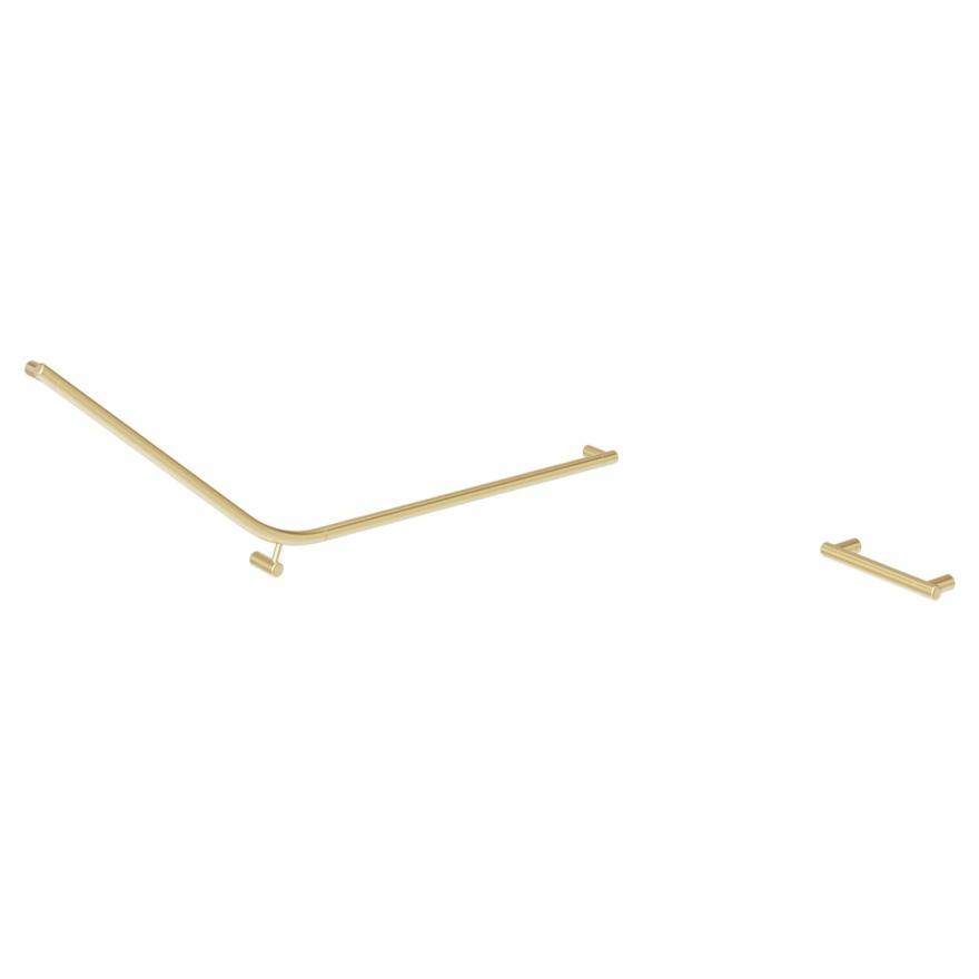 Aliro Accessible 140° Grab Rail – Brushed Brass – Set Accessible