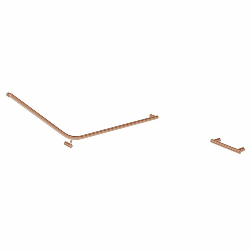 Aliro Accessible 140° Grab Rail – Brushed Copper – Set Accessible