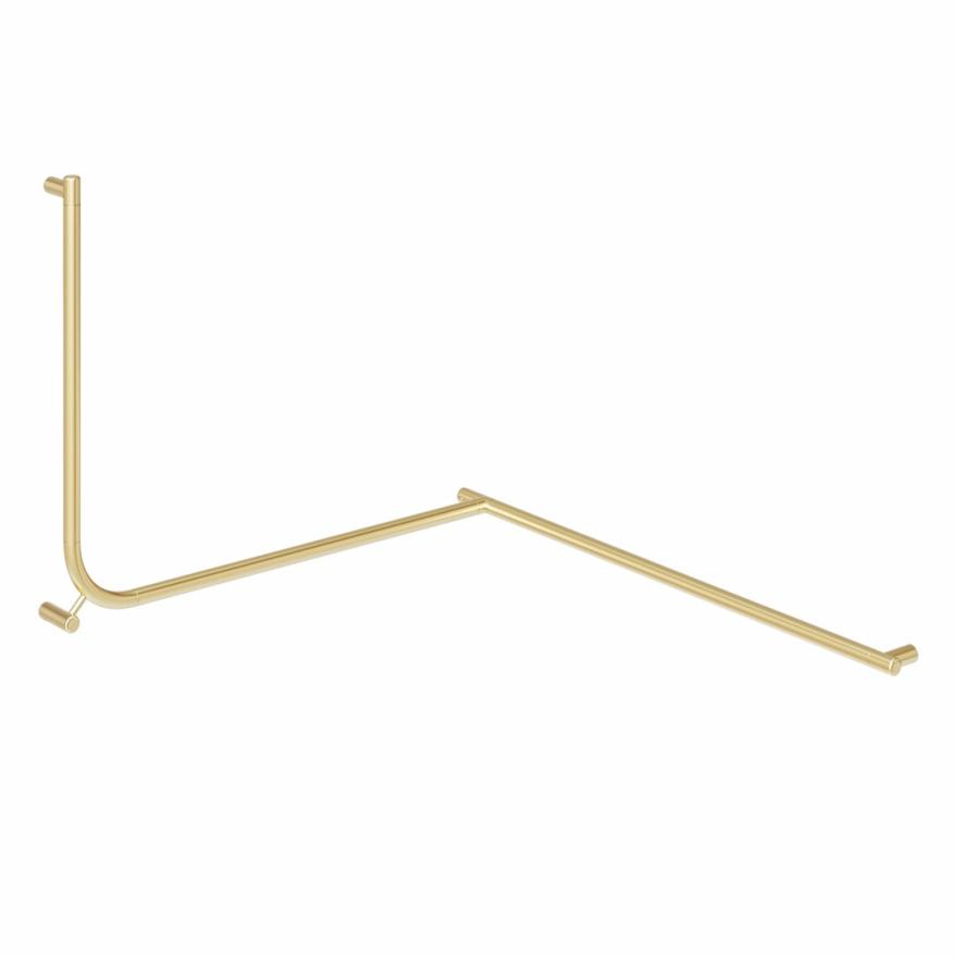 Aliro Accessible 90° Continuous Grab Rail – Brushed Brass Accessible