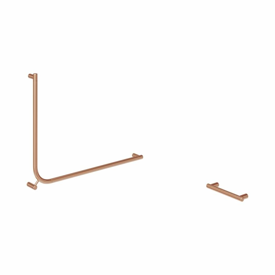 Aliro Accessible 90° Grab Rail – Brushed Copper – Set Accessible