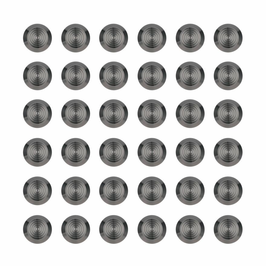 Aliro Tactile Indicators (36 Pcs) – Brushed Gunmetal Accessible