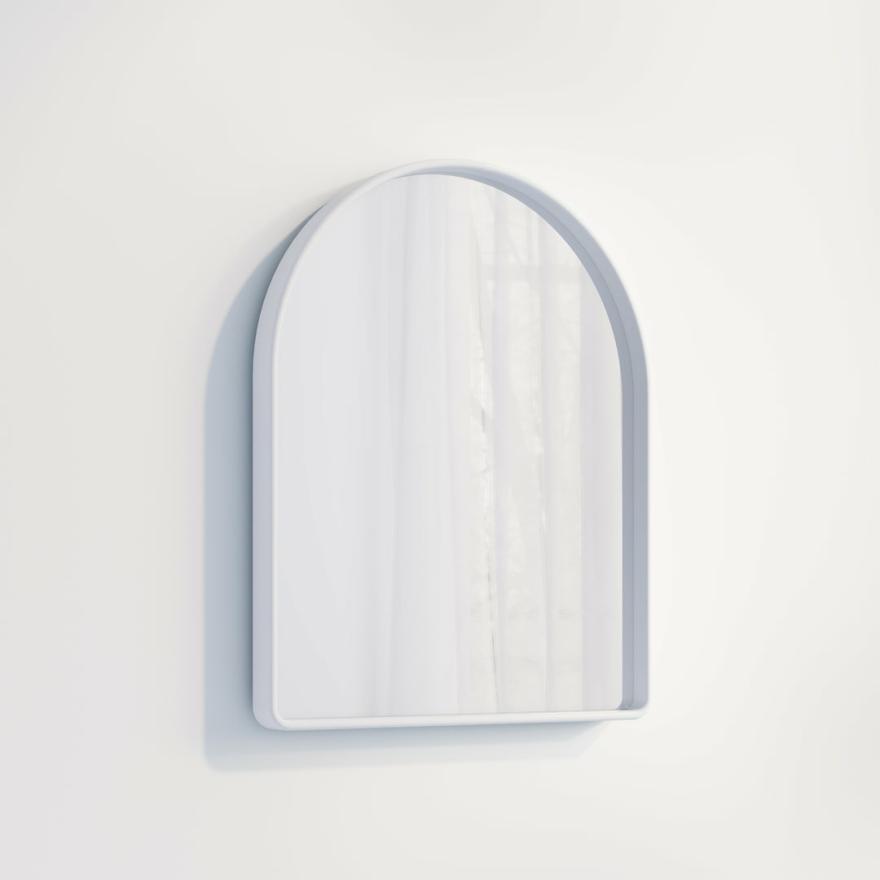 Arch Wall Mirror 600 X 750Mm – Matte White (Solid Surface) Arch Mirrors