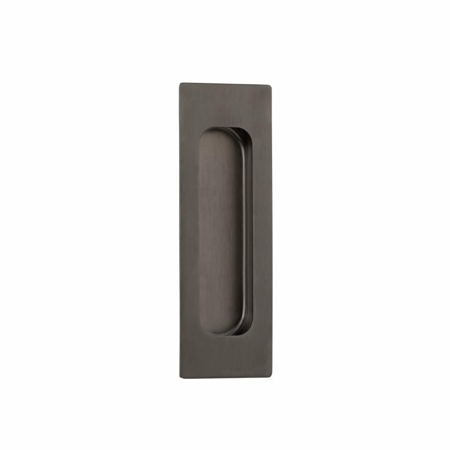 Atley Rectangular Flush Pull – Brushed Gunmetal Door Handles