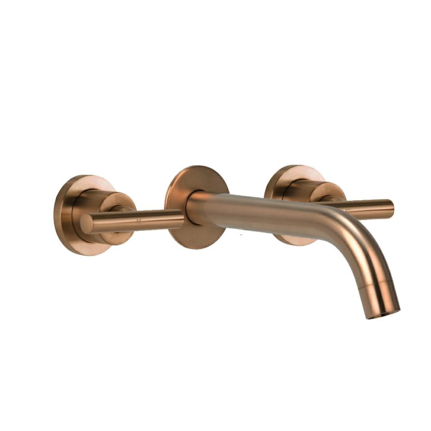 Barre Assembly Taps & Spout Set – Brushed Copper Basin Taps And Mixers