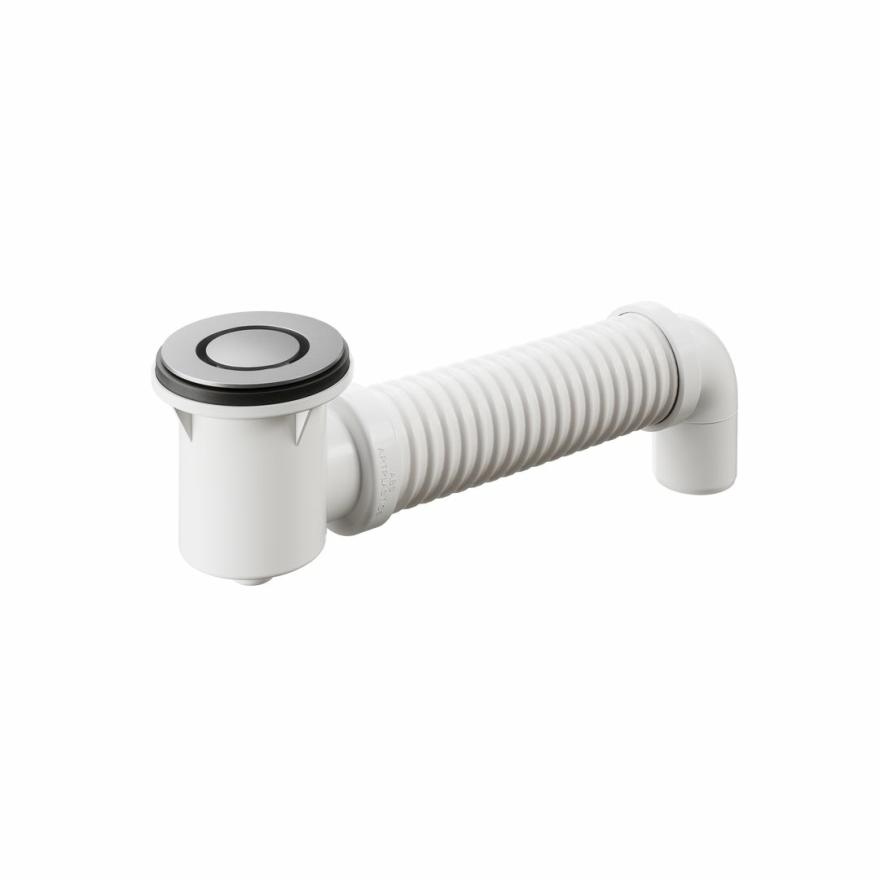 Bath Bend Pop Down With Connector – Brushed Nickel Bath Wastes