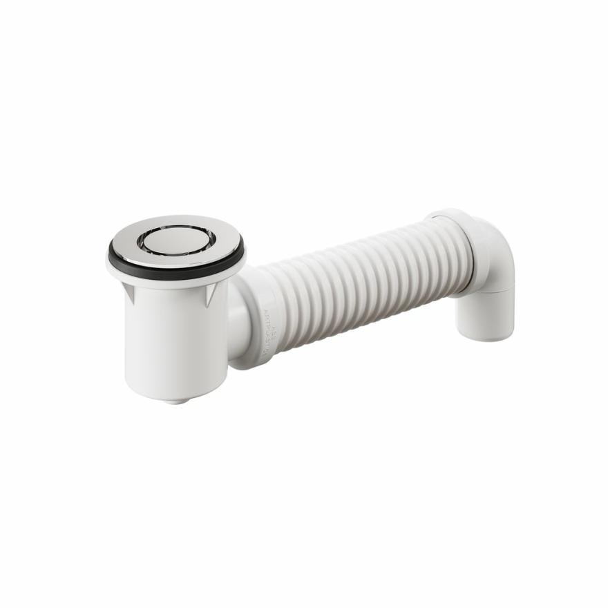 Bath Bend Pop Down With Connector – Chrome Bath Wastes