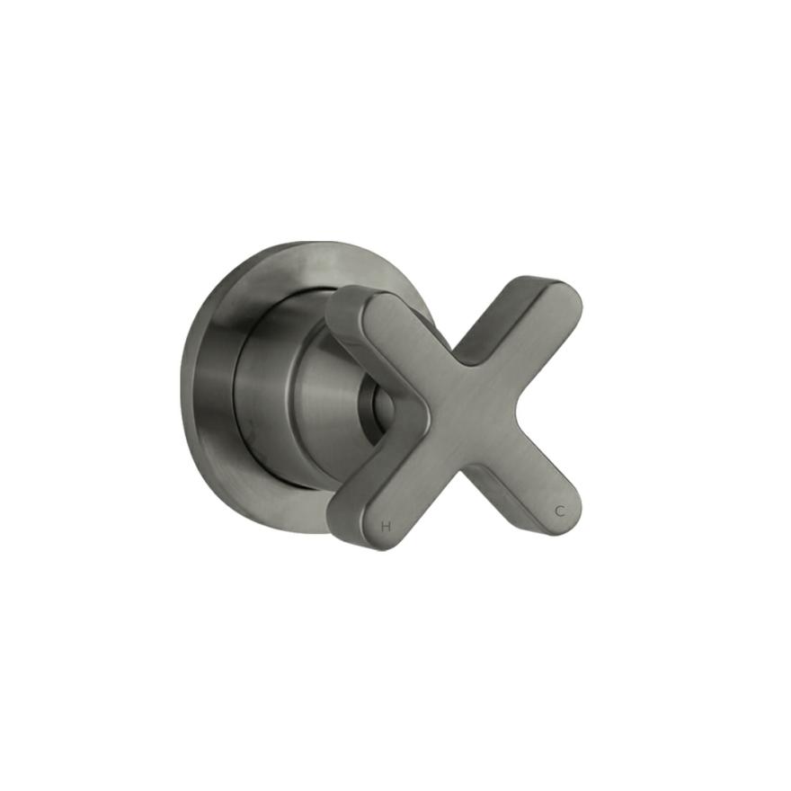 Cross – Progressive Single Mixer – Brushed Gunmetal Shower Taps And Mixers