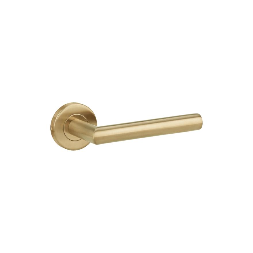 Davis Door Handle – Brushed Brass Door Hardware