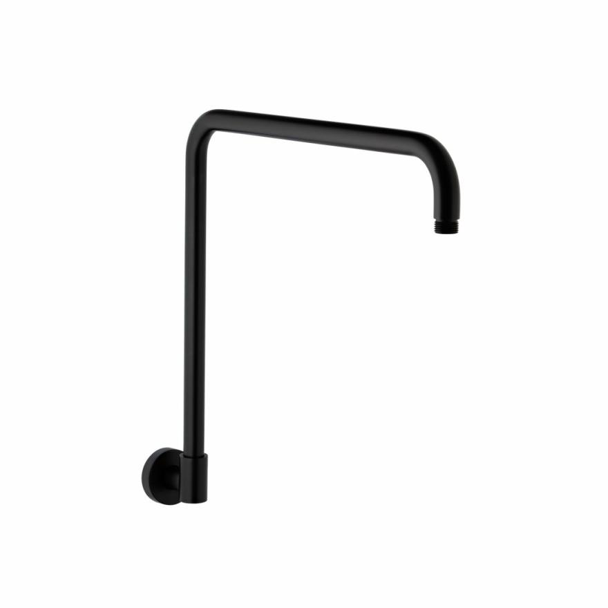 Eden Shower Arm – Matte Black Shower Arms & Droppers