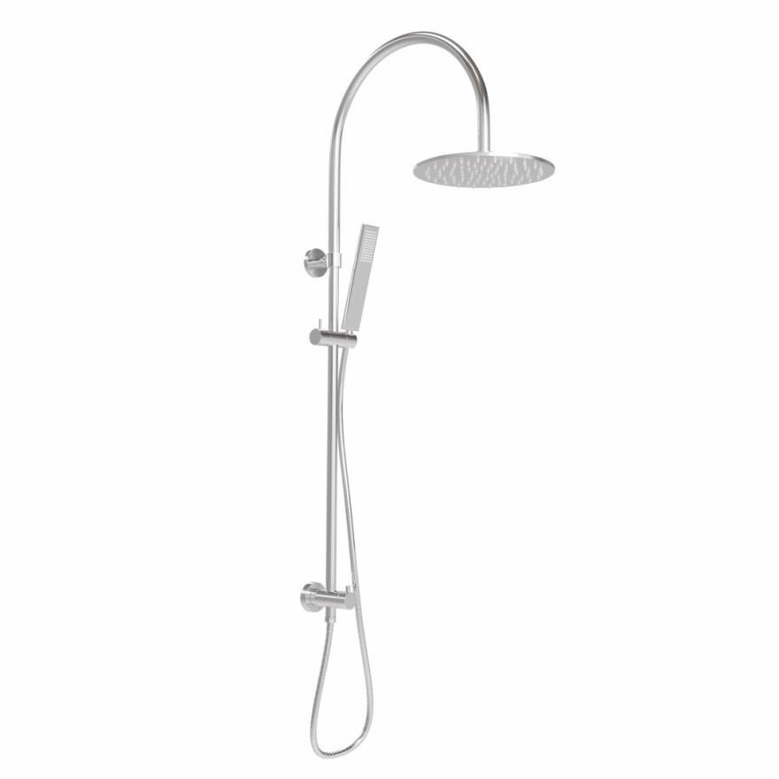 Elysian Gooseneck Shower Rail Set – Chrome Shower Sets