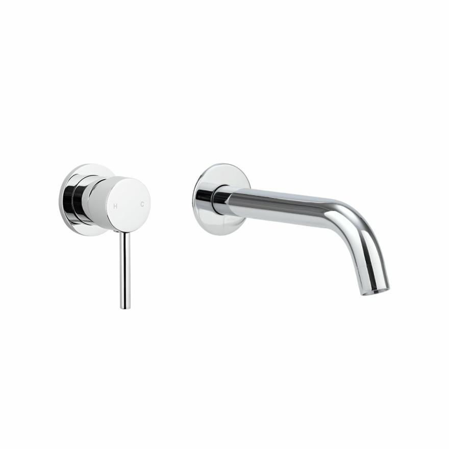 Elysian Minimal Mixer & Spout Set – Chrome Basin Taps And Mixers