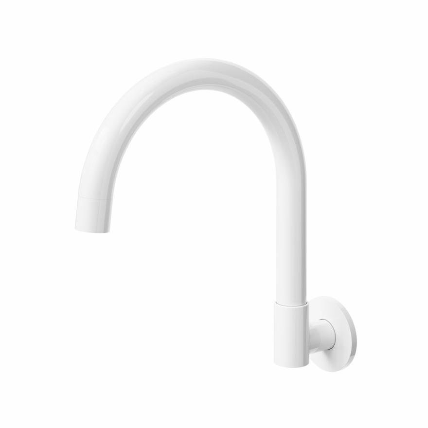 Gooseneck Wall-Mounted Swivel Spout – White Spouts And Bath Fillers