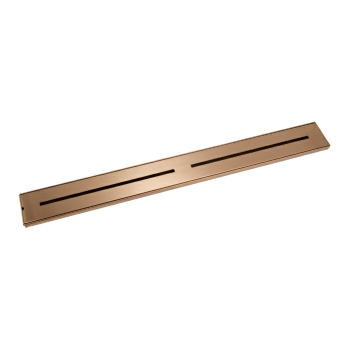 Harper Shower Channel Waste 900Mm – Brushed Copper Floor Wastes And Channels