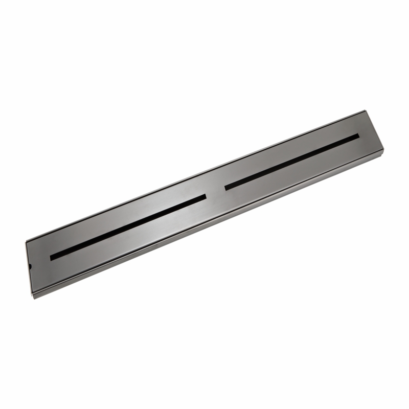 Harper Shower Channel Waste 900Mm – Brushed Gunmetal Floor Wastes And Channels