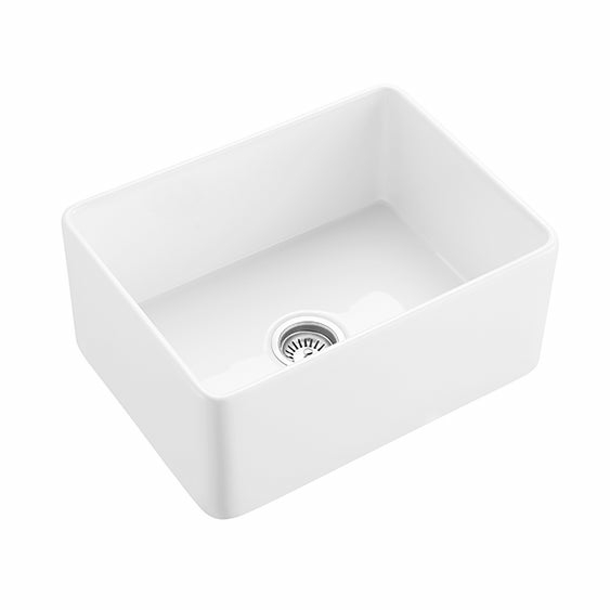 Hartley Small Single Farmhouse Fireclay Sink – Gloss White Farmhouse Sinks