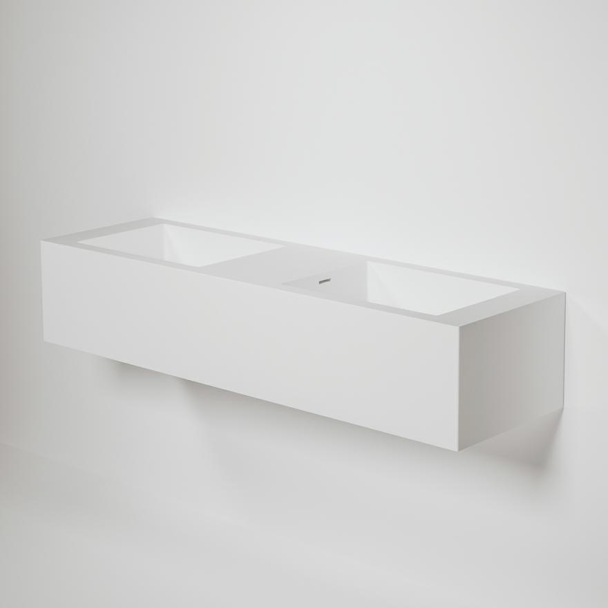 Henderson Double Wall-Mounted Basin 1500Mm – Matte White Basins