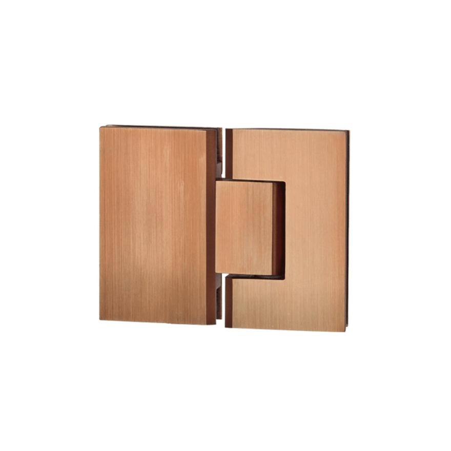 Kenzie Glass To Glass Shower Hinge – Brushed Copper Glass Hardware