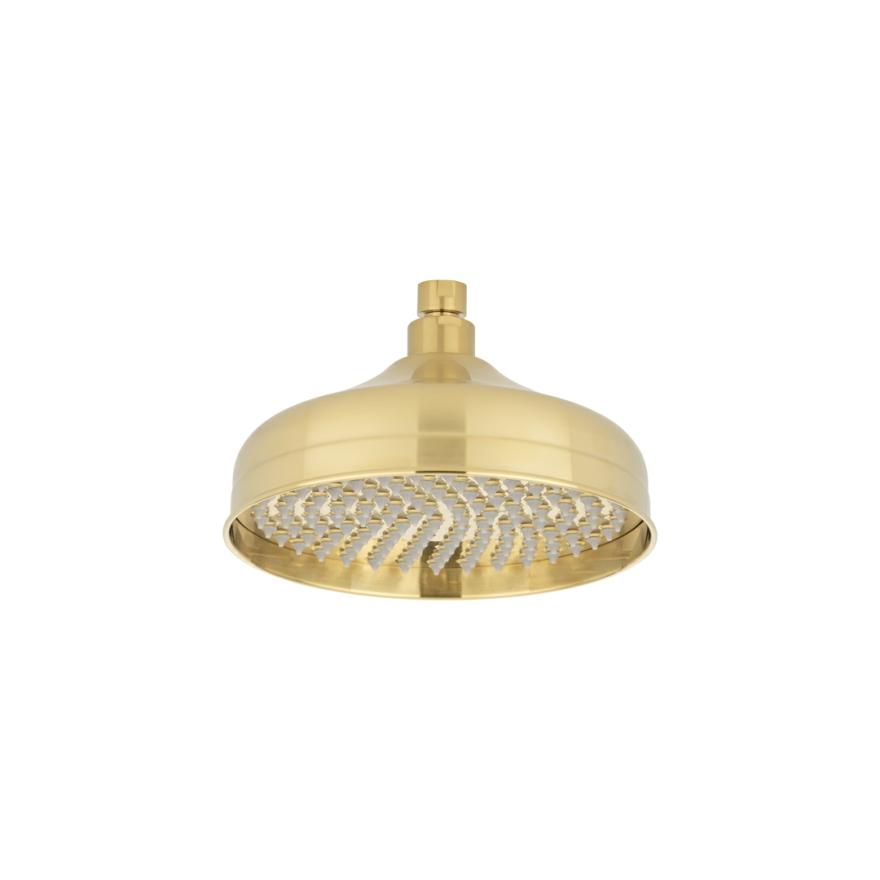 Kingsley Shower Head Round – Brushed Brass Rain Showers