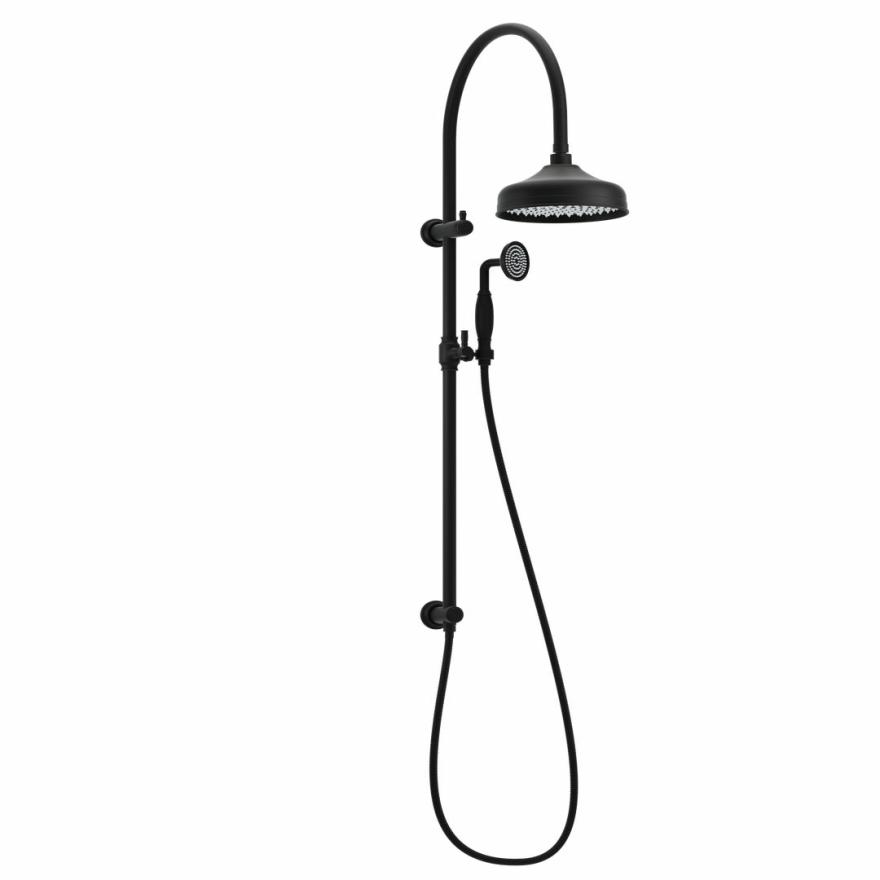 Kingsley Shower Rail Set – Matte Black Showers