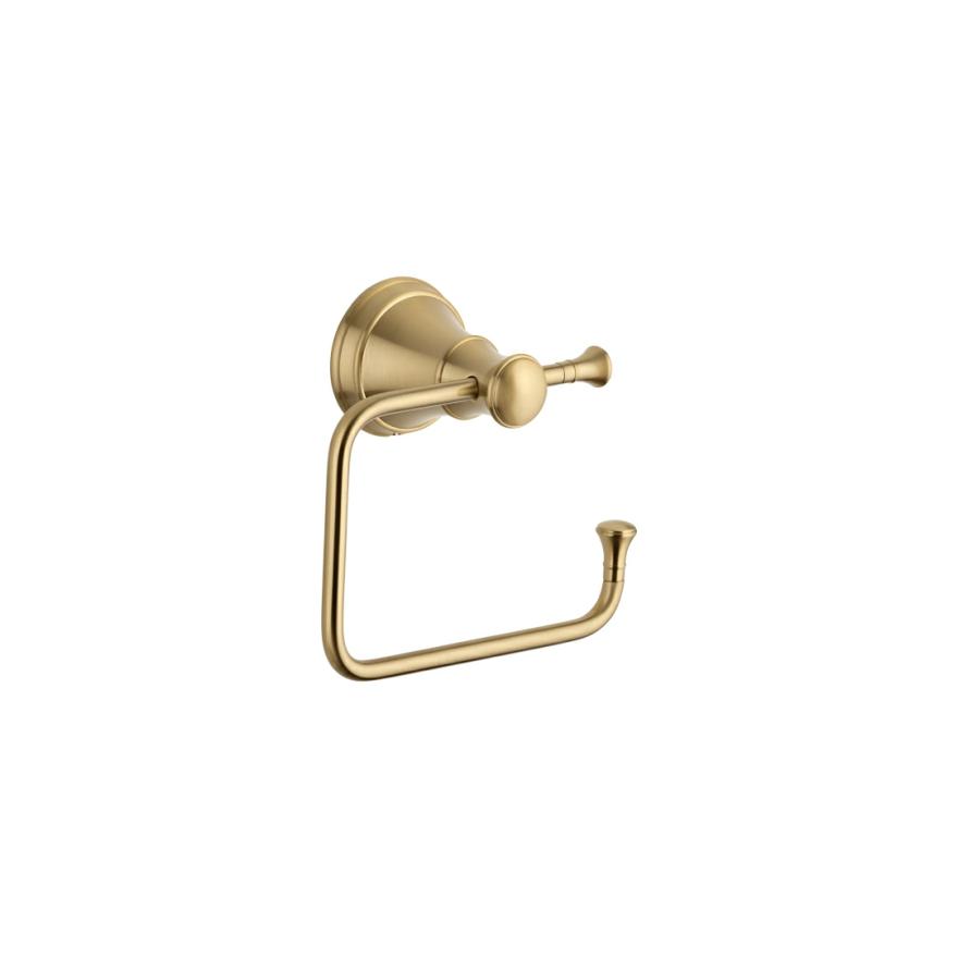 Kingsley Toilet Roll Holder – Brushed Brass Accessories