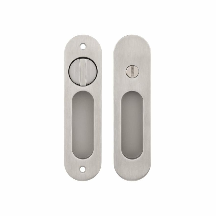 Leroy Sliding Door Privacy Set – Stainless Steel Door Handles