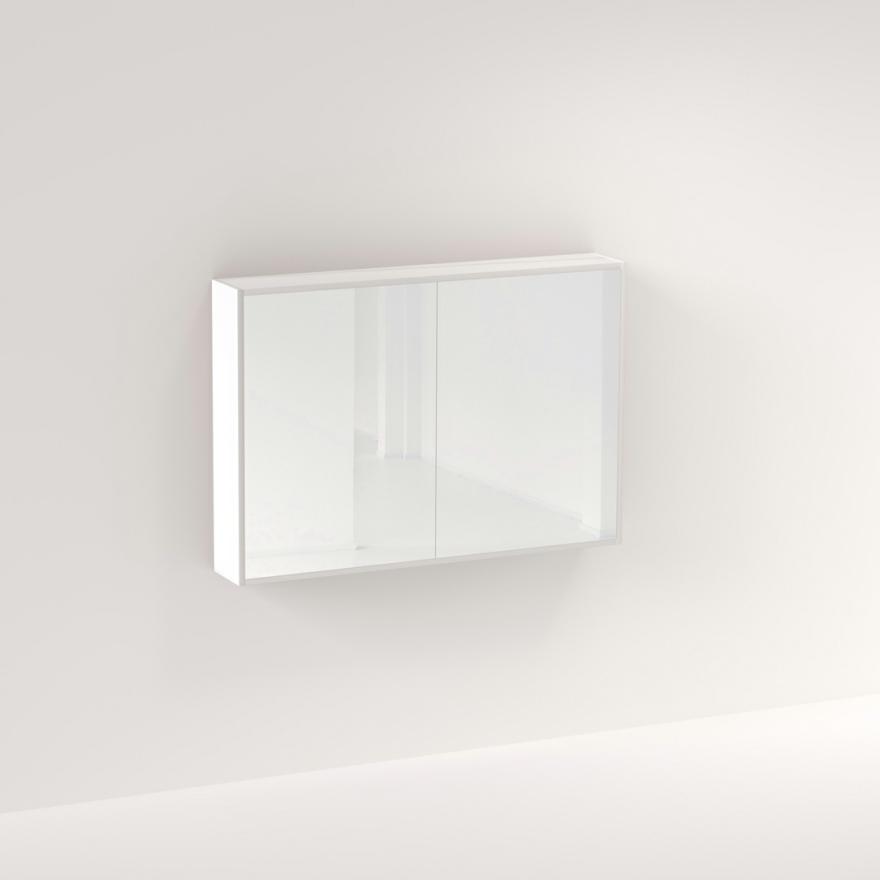 Myra 2 Door Mirror Cabinet 1164Mm – Matte White Mirror Cabinets