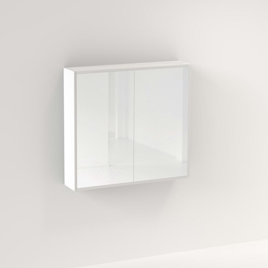 Myra 2 Door Mirror Cabinet 864Mm – Matte White Mirror Cabinets