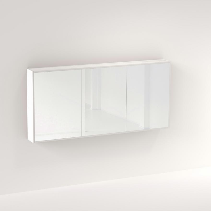 Myra 3 Door Mirror Cabinet 1728Mm – Matte White Mirror Cabinets