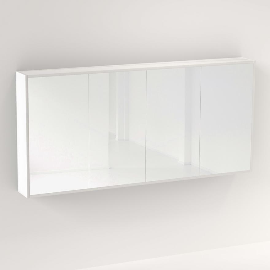 Myra 4 Door Mirror Cabinet 1692Mm – Matte White Mirror Cabinets