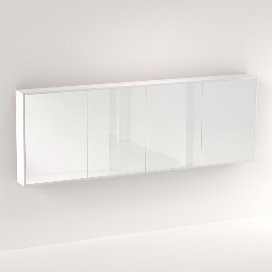 Myra 4 Door Mirror Cabinet 2292Mm – Matte White Mirror Cabinets