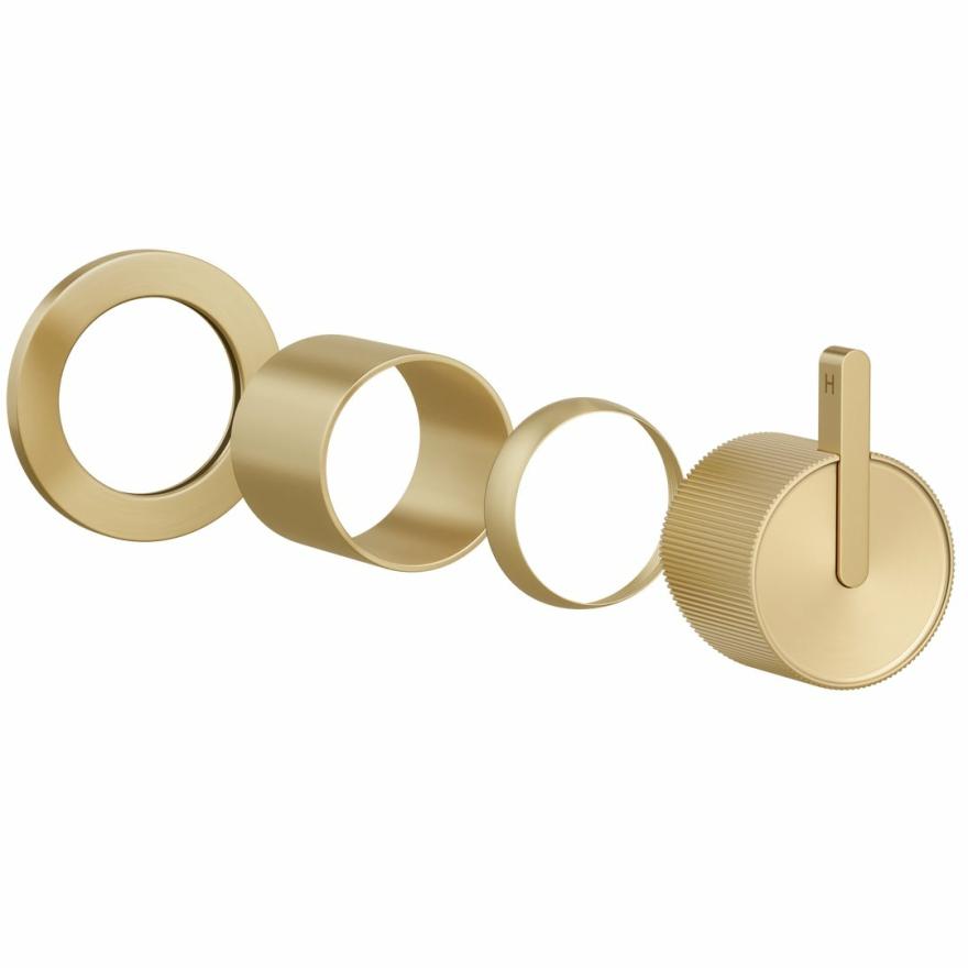 Namika Minimal Handle Kit – Brushed Brass Shower Taps And Mixers