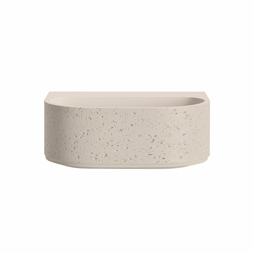 Nelios Concrete Wall-Hung Basin – Almond Basins