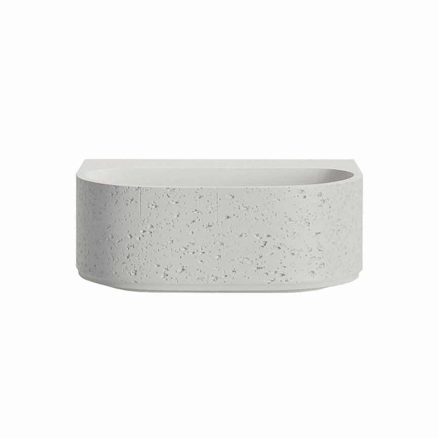 Nelios Concrete Wall-Hung Basin – Matte White Basins