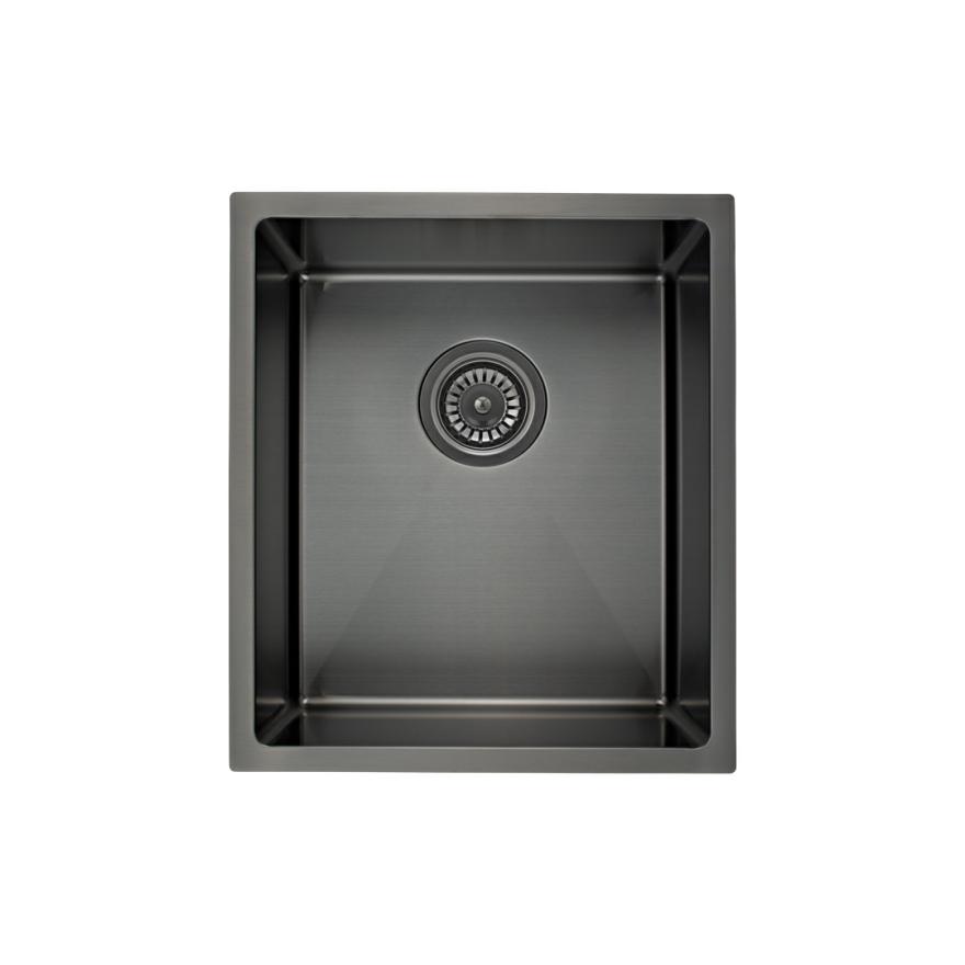 Ohelu Single Kitchen Sink 380Mm – Brushed Gunmetal Kitchen Sinks