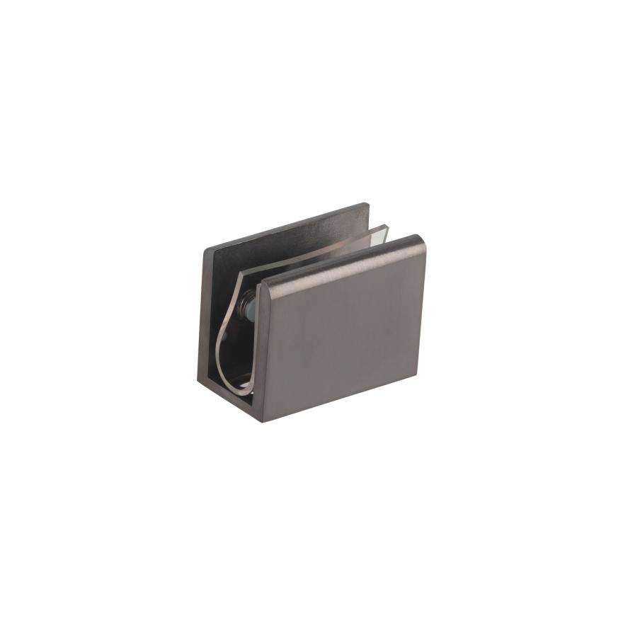 Pius Glass Panel Clip 10Mm – Brushed Gunmetal Glass Hardware