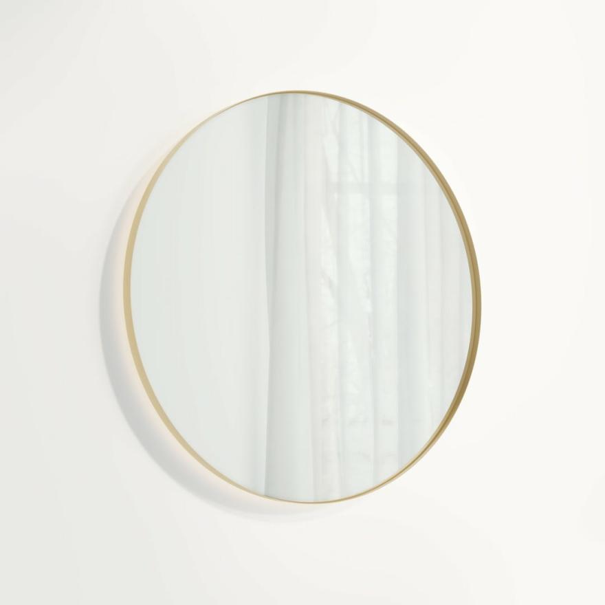 Round Mirror Led 800Mm – Brushed Brass Led Mirrors