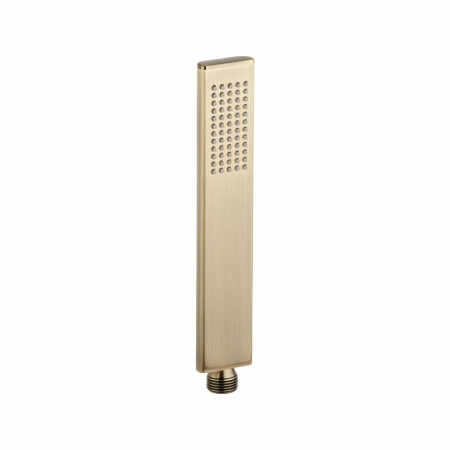 Rounded Rectangle Hand Shower – Brushed Brass Handheld Showers