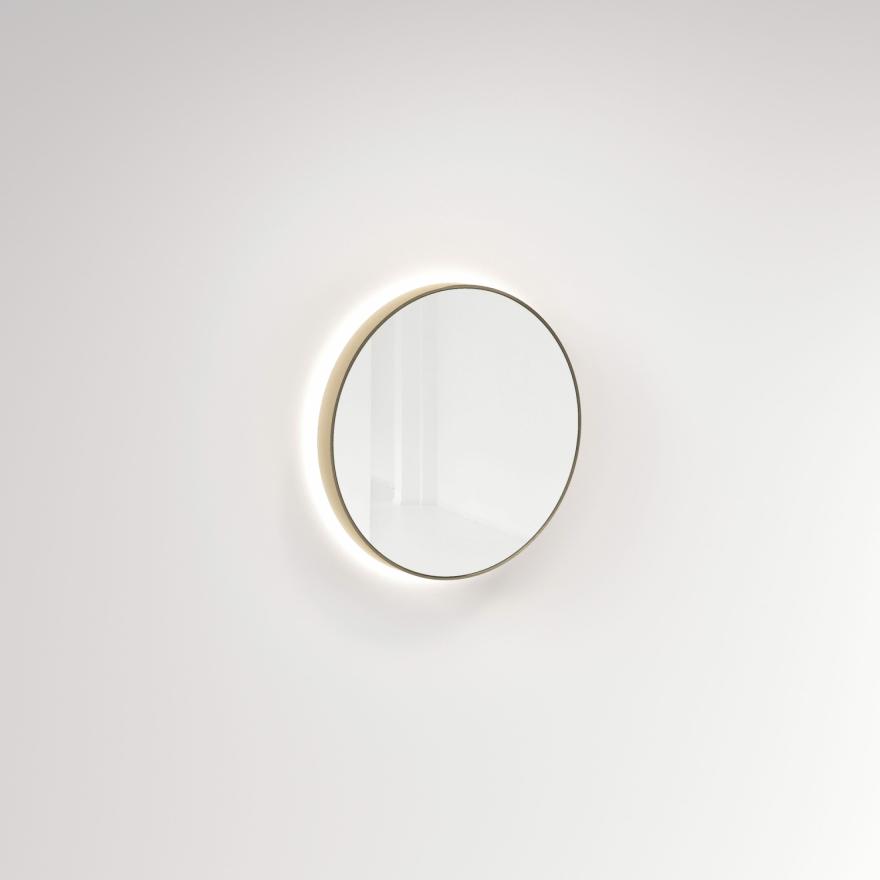 Saanti Handmade Double Trim Led Mirror 600Mm – Brushed Brass Led Mirrors