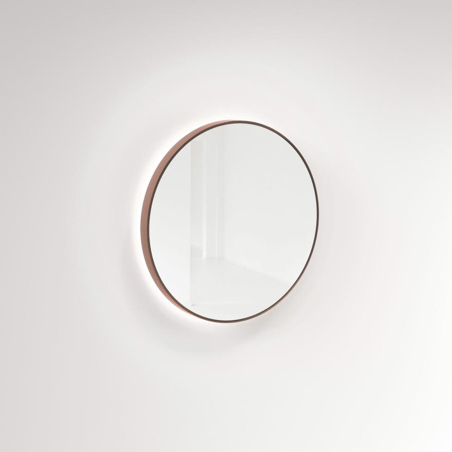 Saanti Handmade Double Trim Led Mirror 800Mm – Brushed Copper Led Mirrors