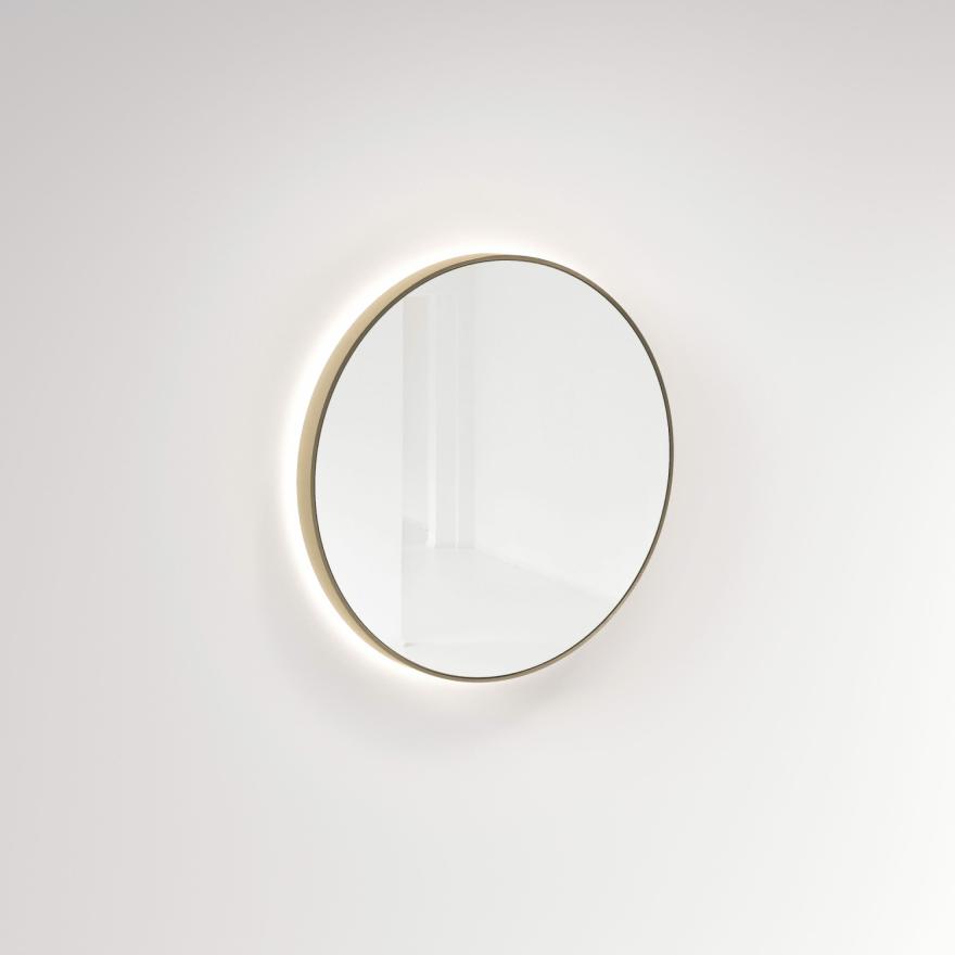 Saanti Handmade Double Trim Led Mirror 800Mm – Brushed Brass Led Mirrors