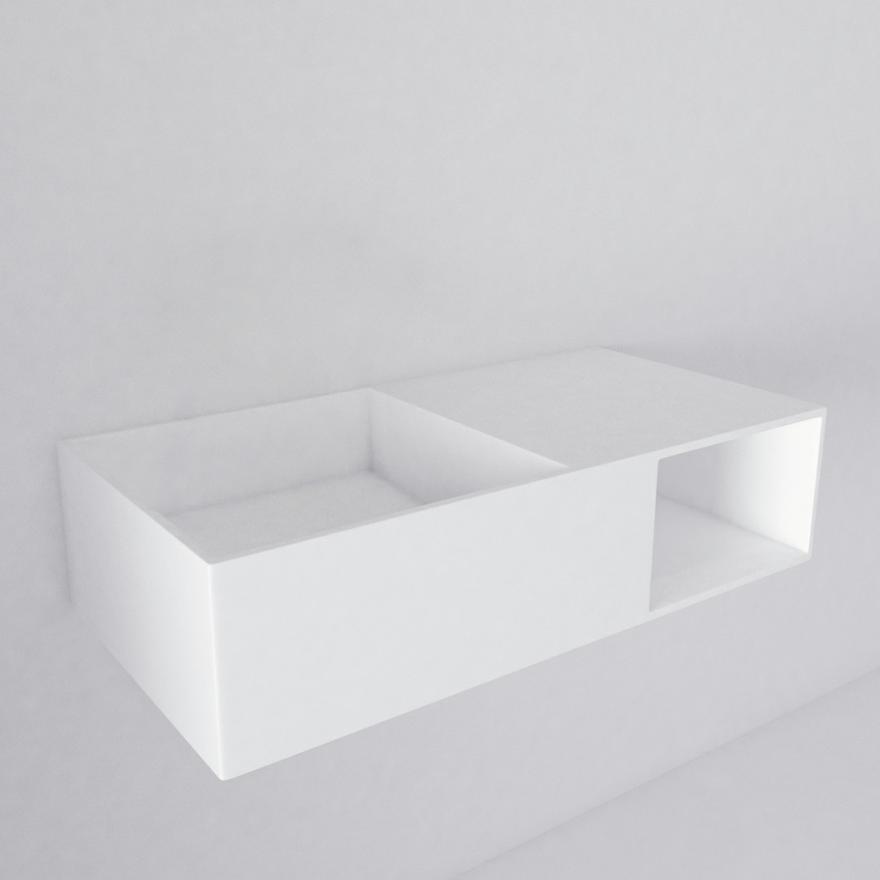 Samira Wall-Mounted Basin – Matte White Basins