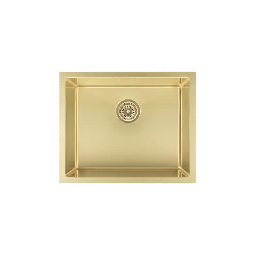 Seba Single Sink 550Mm (Deep) – Brushed Brass Kitchen Sinks