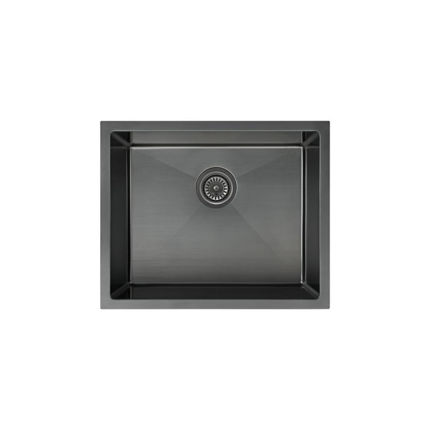 Seba Single Sink 550Mm (Deep) – Brushed Gunmetal Kitchen Sinks