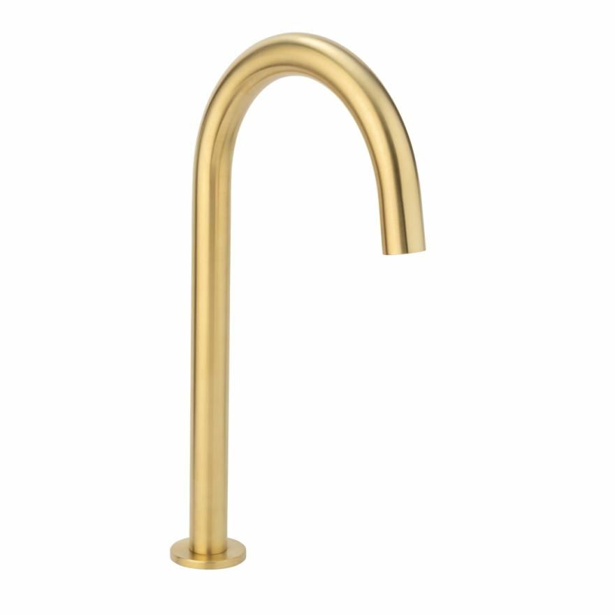 Sensor Gooseneck Hob Spout – Brushed Brass Tapware