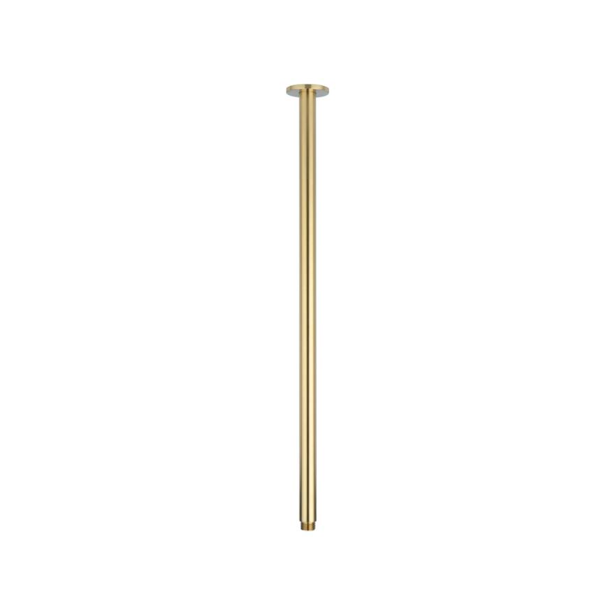 Shower Dropper Extended Round 600Mm – Brushed Brass Shower Arms & Droppers