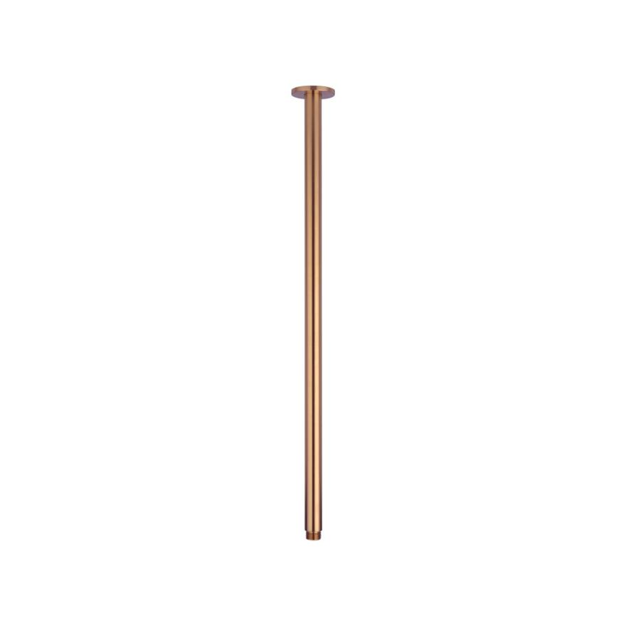 Shower Dropper Extended Round 600Mm – Brushed Copper Shower Arms & Droppers