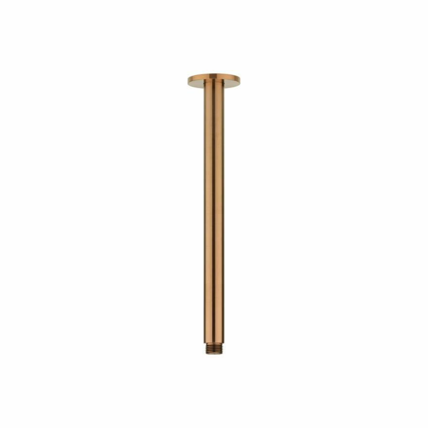 Shower Dropper Round 300Mm – Brushed Copper Shower Arms & Droppers